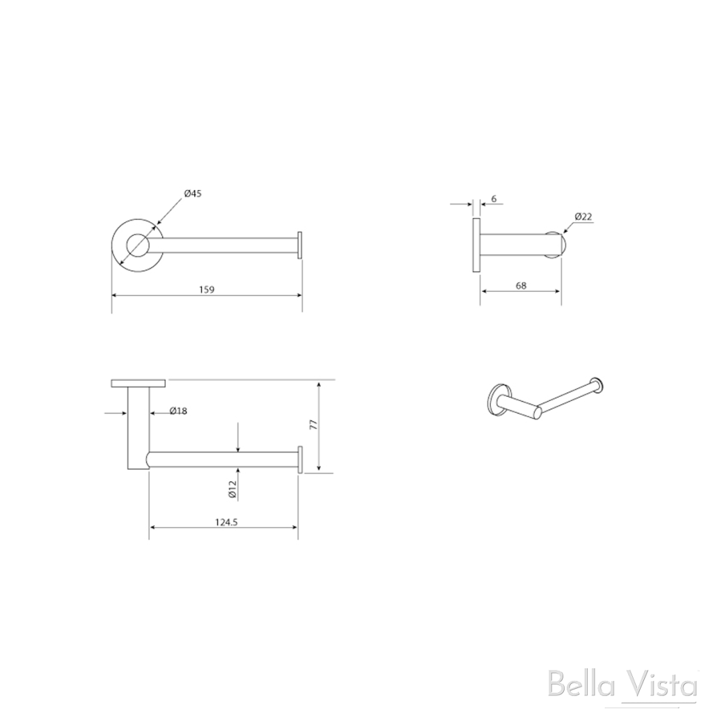 LVB Mica Toilet Paper Holder