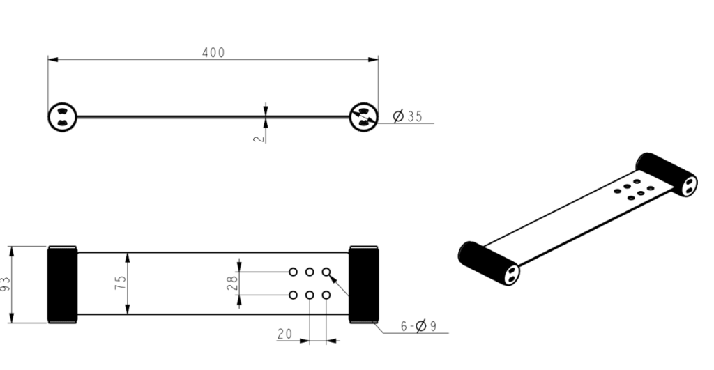 Mica Fluted Stainless Shelf - 400mm