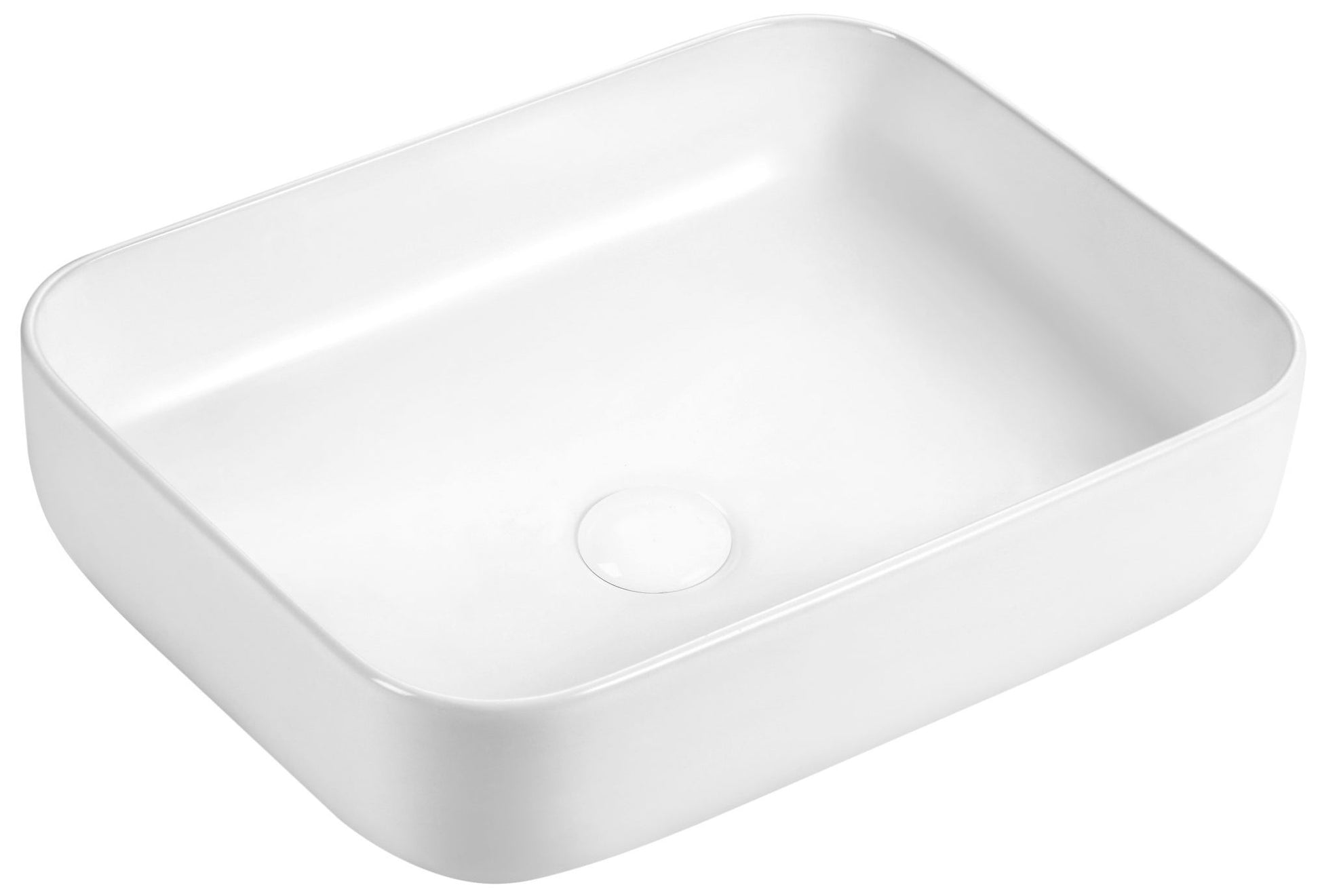 Riva 500 x 390mm white bathroom basin with modern design and practical features.