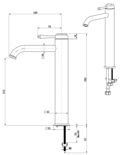 Mica Heritage Tall Basin Mixer