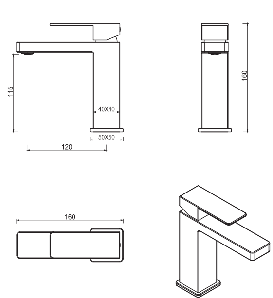Aleko Project Basin Mixer