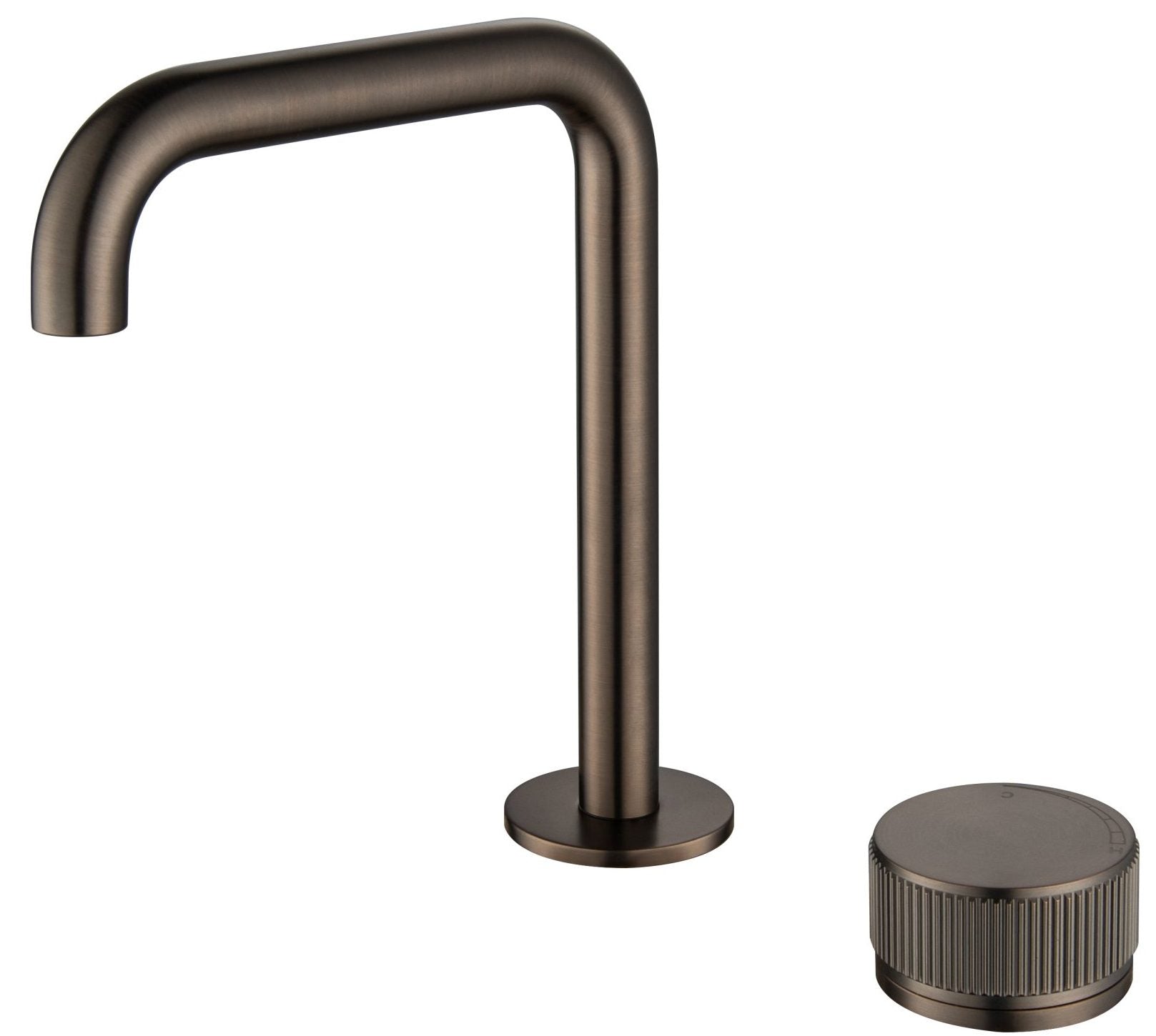 Mica Fluted Soft-Square Hob Basin Mixer Set