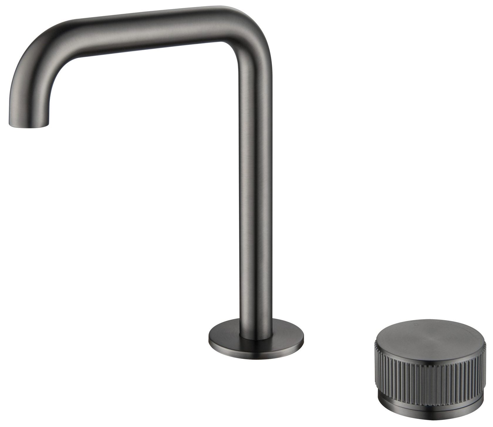 Mica Fluted Soft-Square Hob Basin Mixer Set