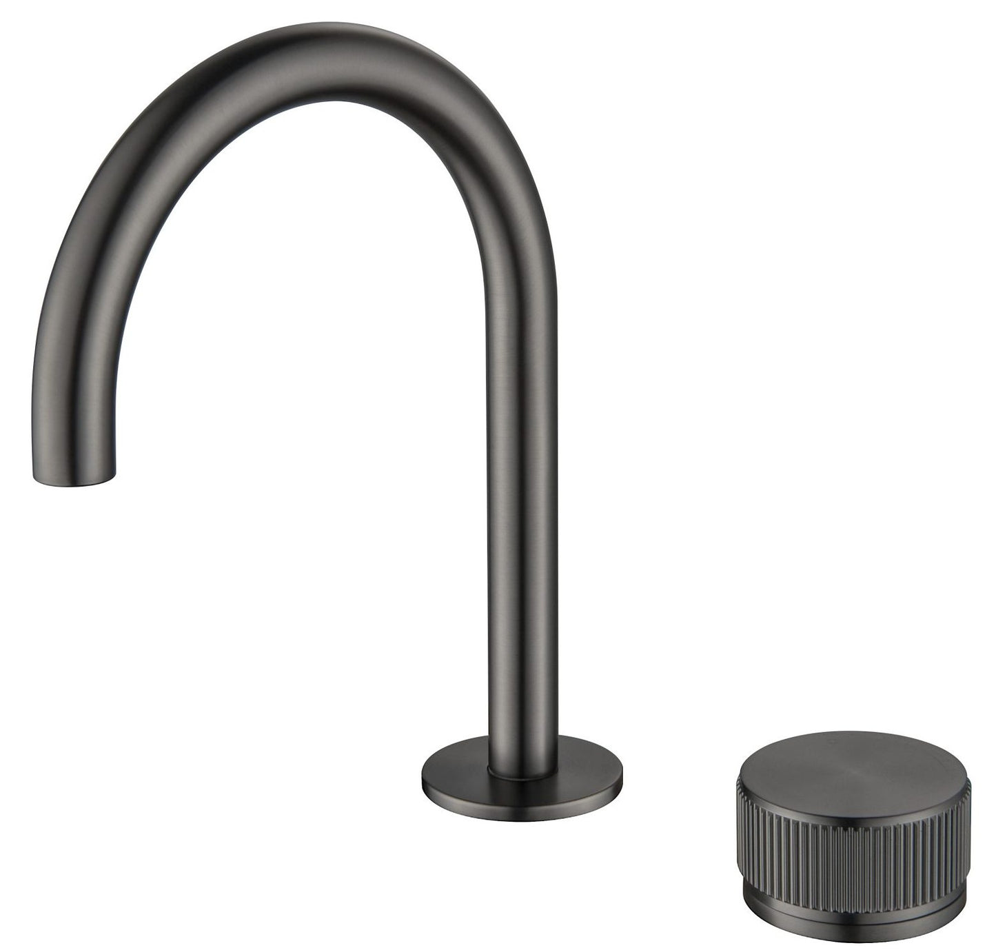 Mica Fluted Gooseneck Hob Basin Mixer Set