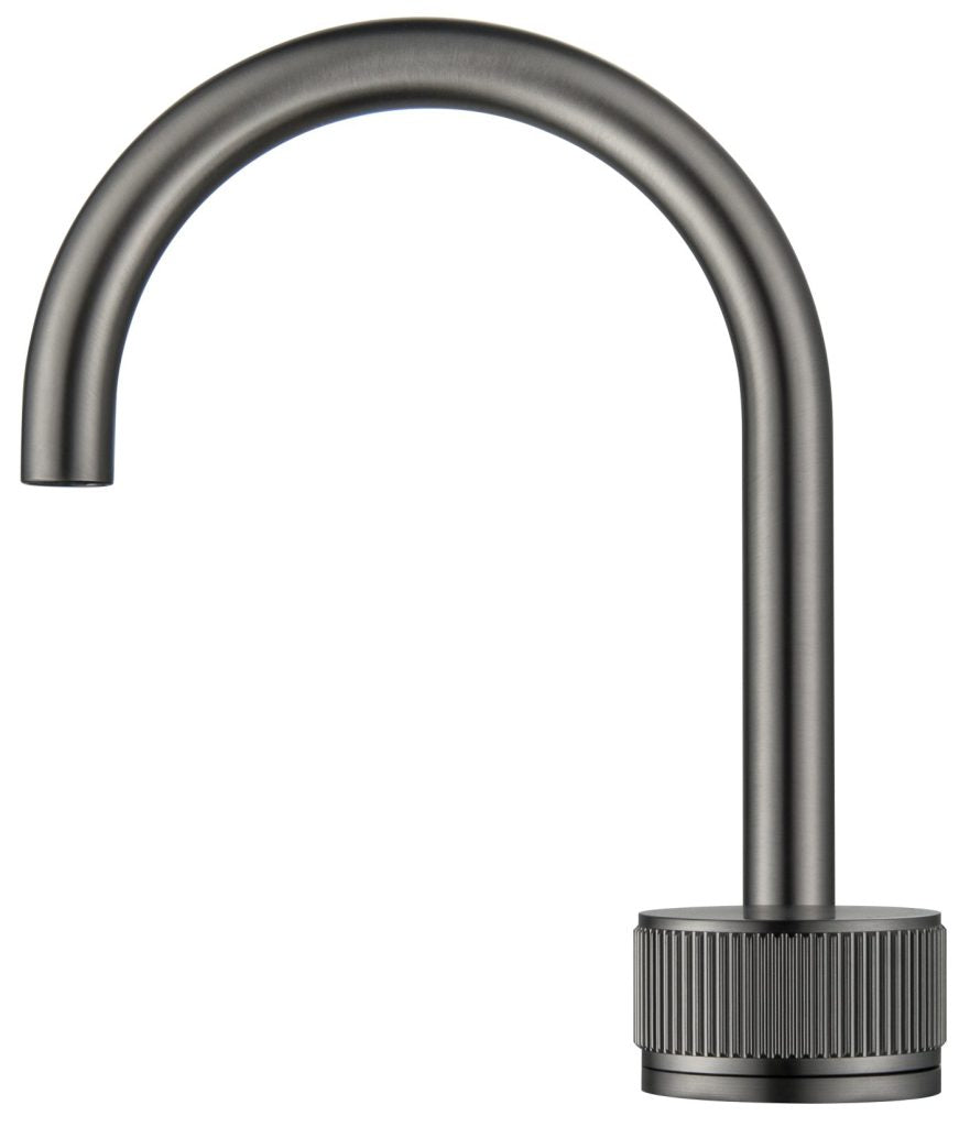 Mica Fluted Soft-Square Hob Basin Mixer Set