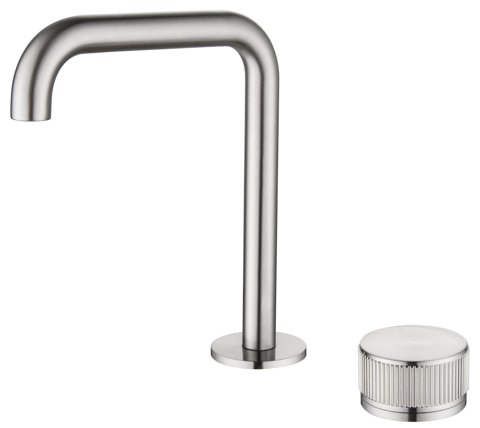 Mica Fluted Soft-Square Hob Basin Mixer Set