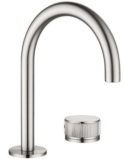 Mica Fluted Gooseneck Hob Basin Mixer Set