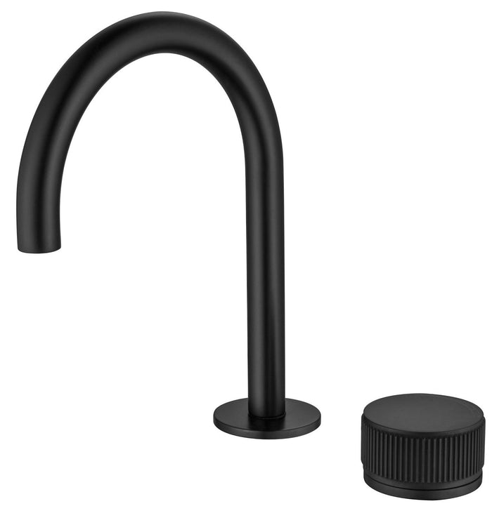 Mica Fluted Gooseneck Hob Basin Mixer Set