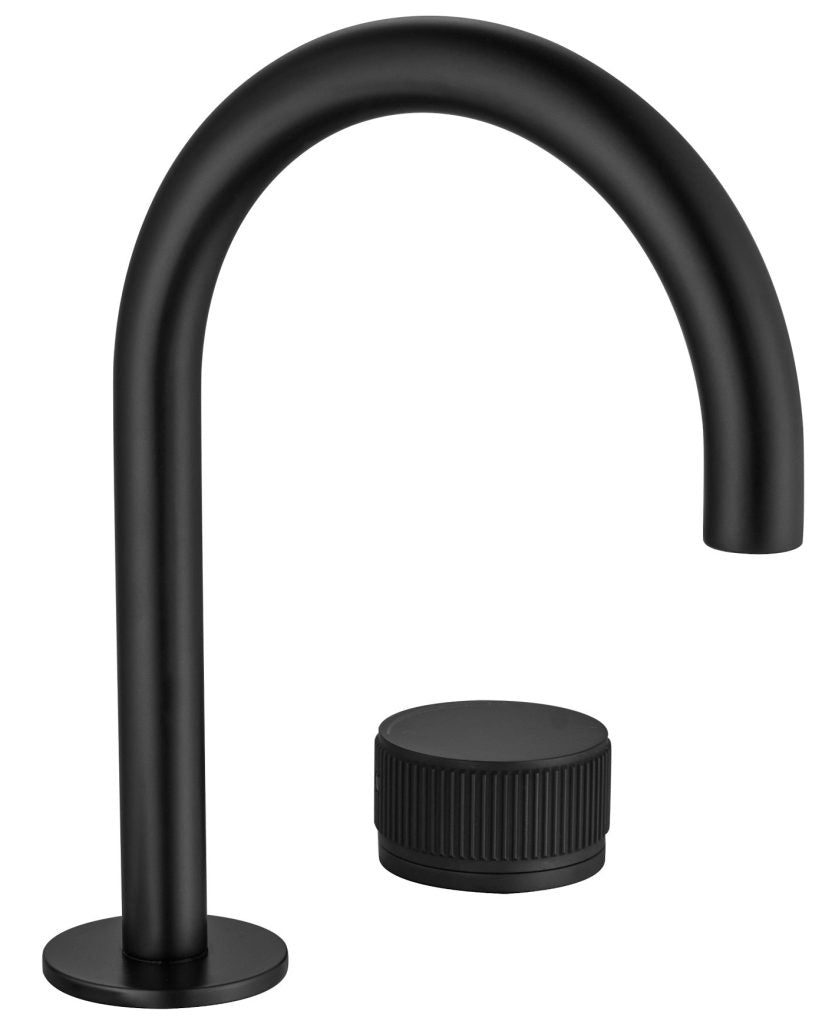 Mica Fluted Soft-Square Hob Basin Mixer Set