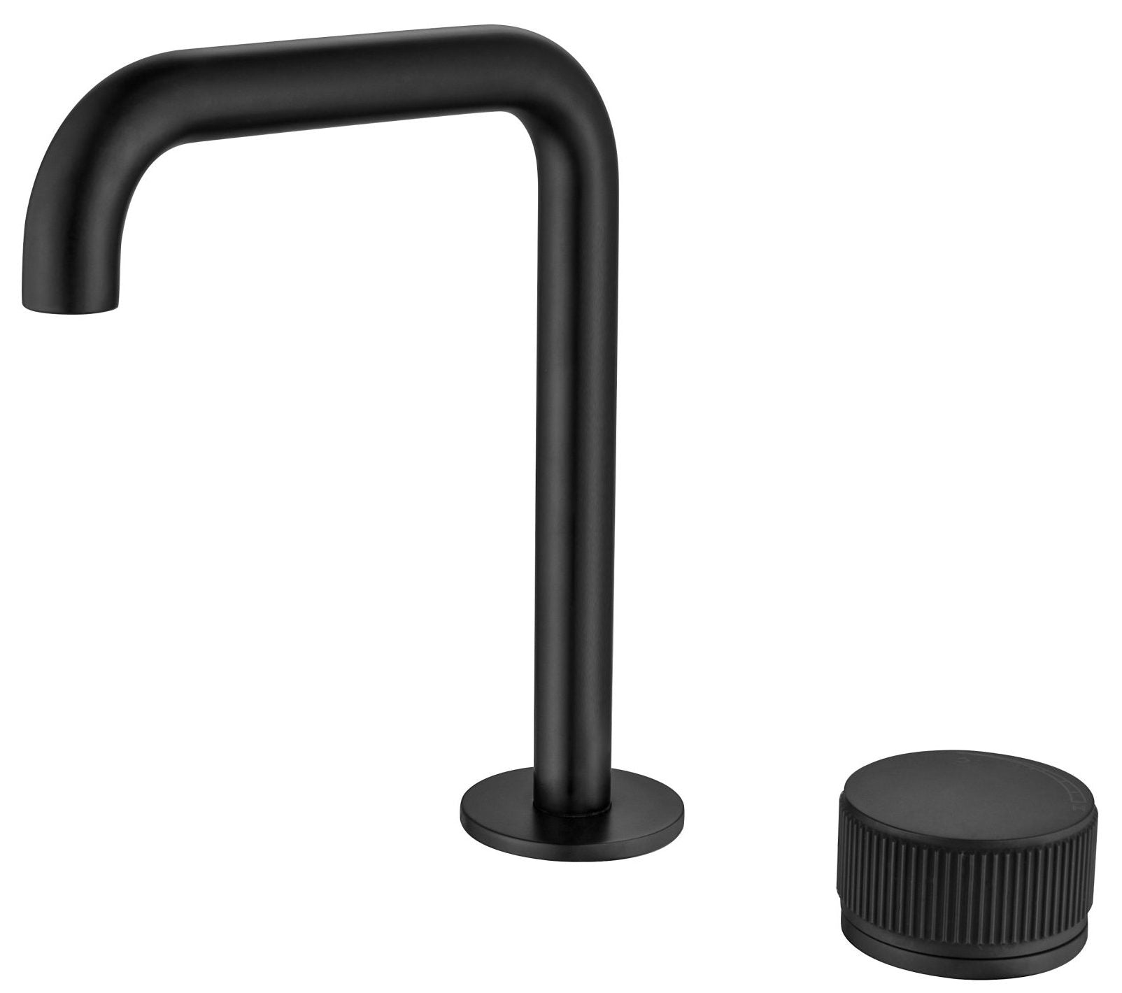 Mica Fluted Soft-Square Hob Basin Mixer Set