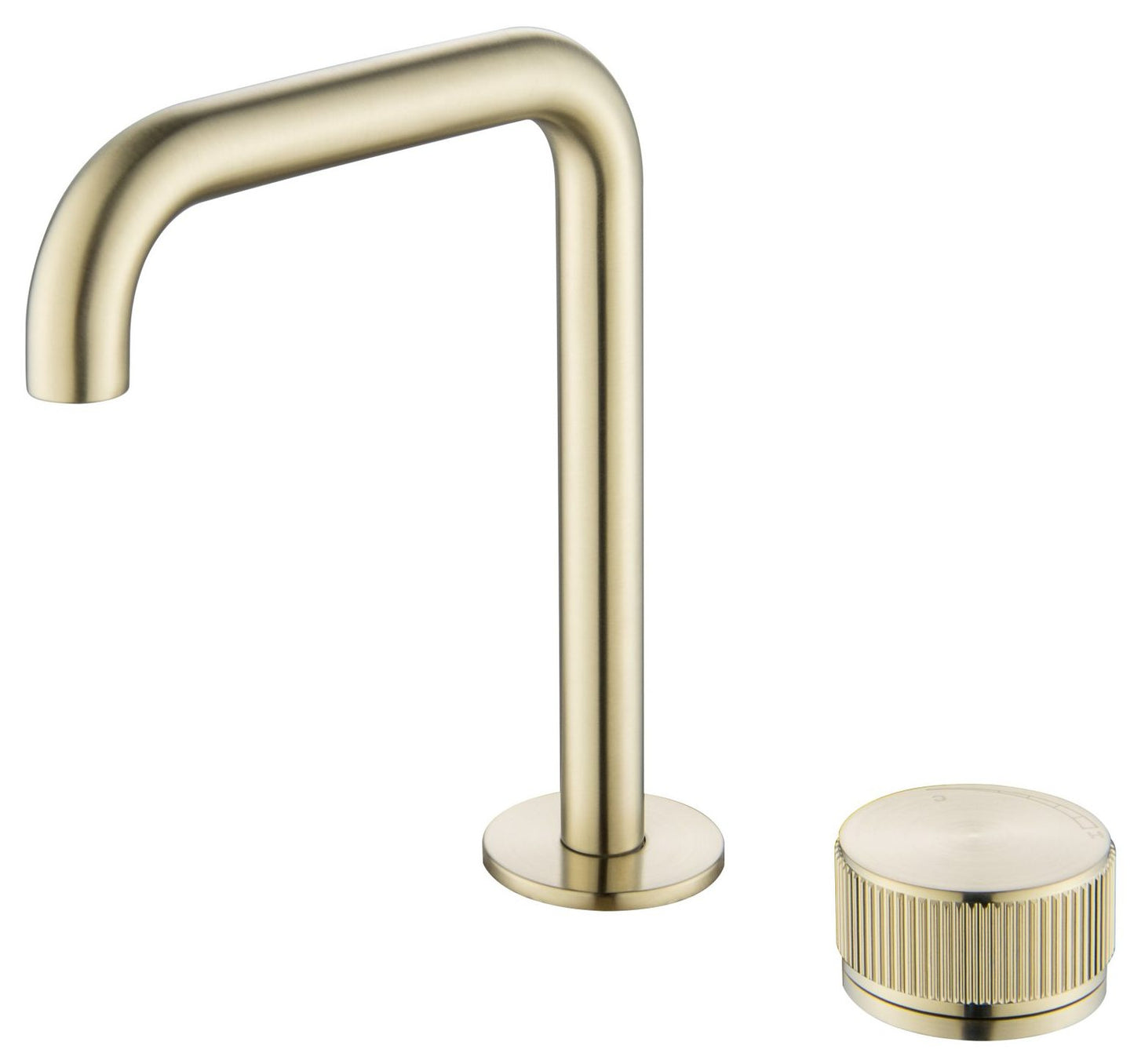 Mica Fluted Soft-Square Hob Basin Mixer Set