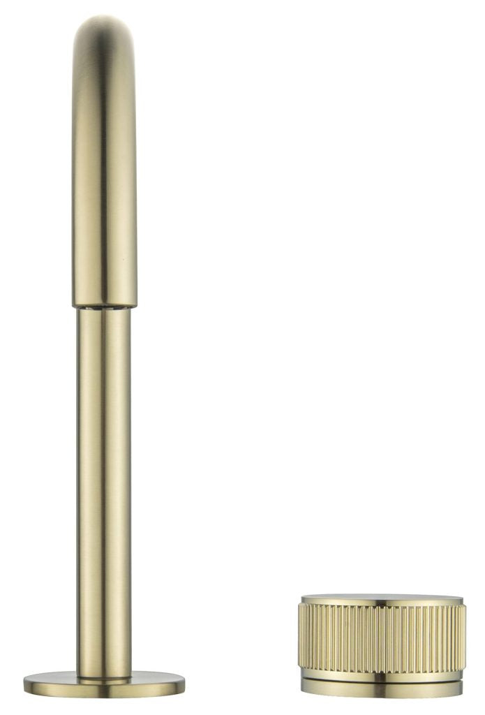 Mica Fluted Gooseneck Hob Basin Mixer Set