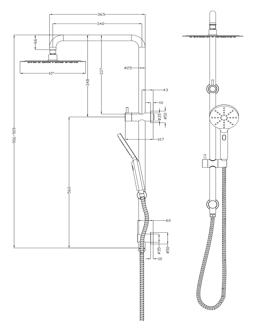 LVB Mica Dual Shower Rail
