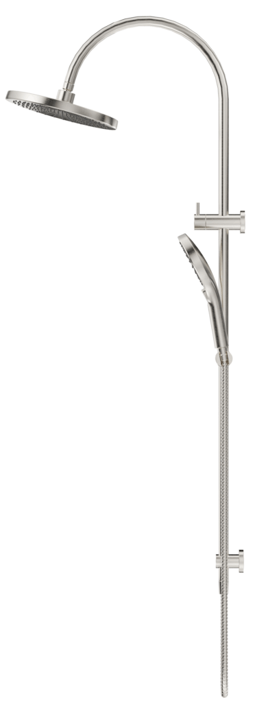 Mica Gooseneck Dual Shower Rail