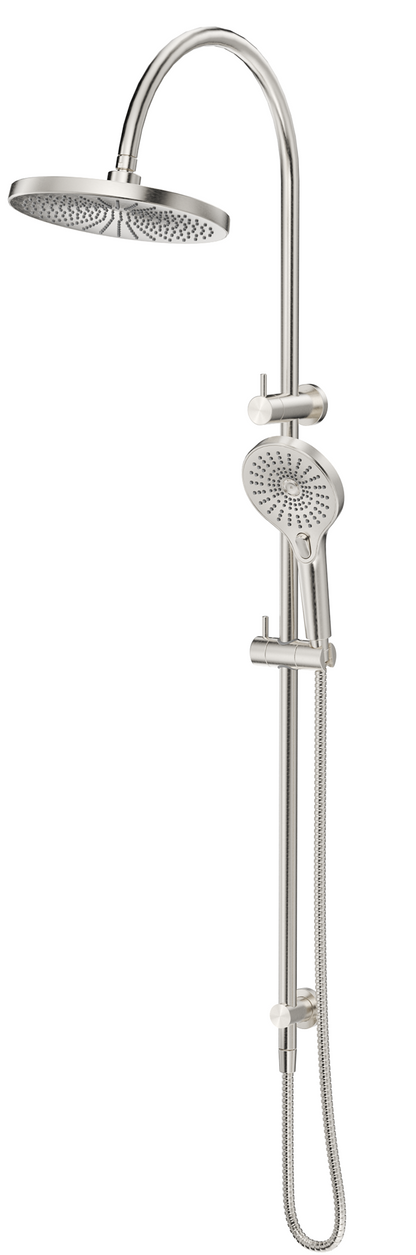 Mica Gooseneck Dual Shower Rail