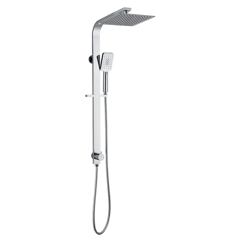 Deko Wide Shower Rail - Bottom Inlet - Square