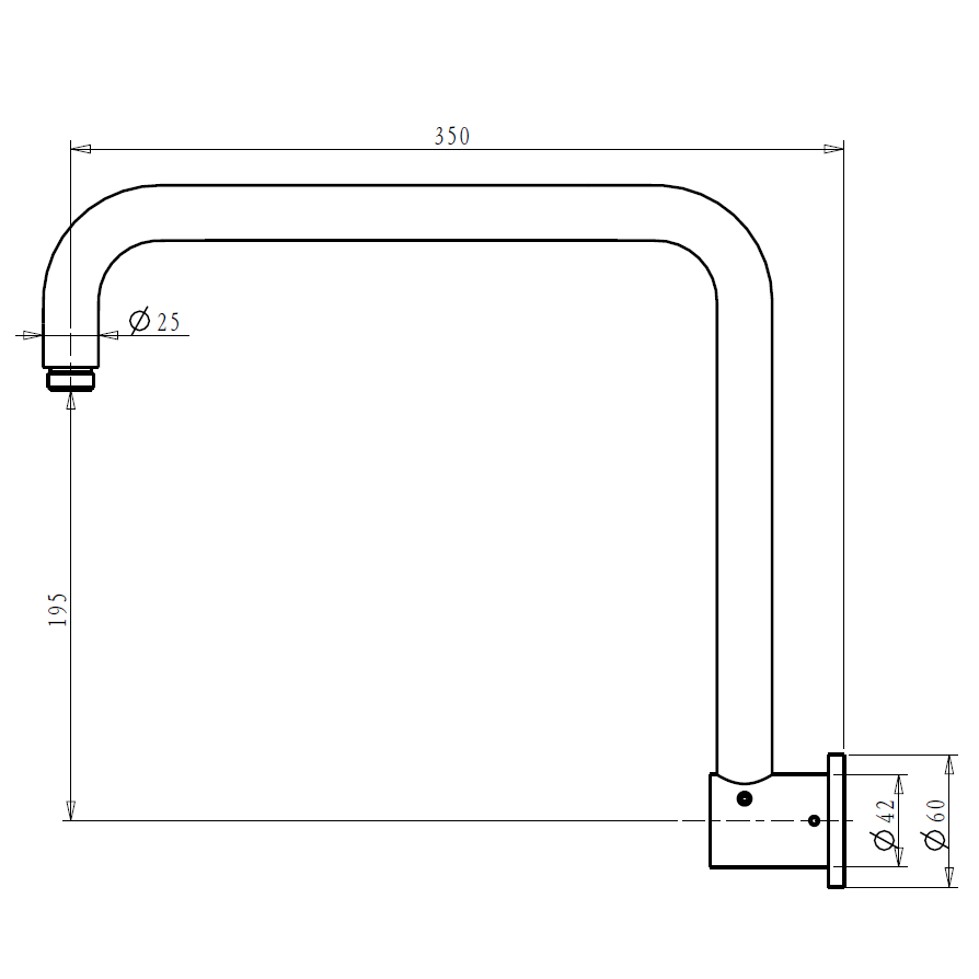 Mica Heritage Gooseneck Shower Arm