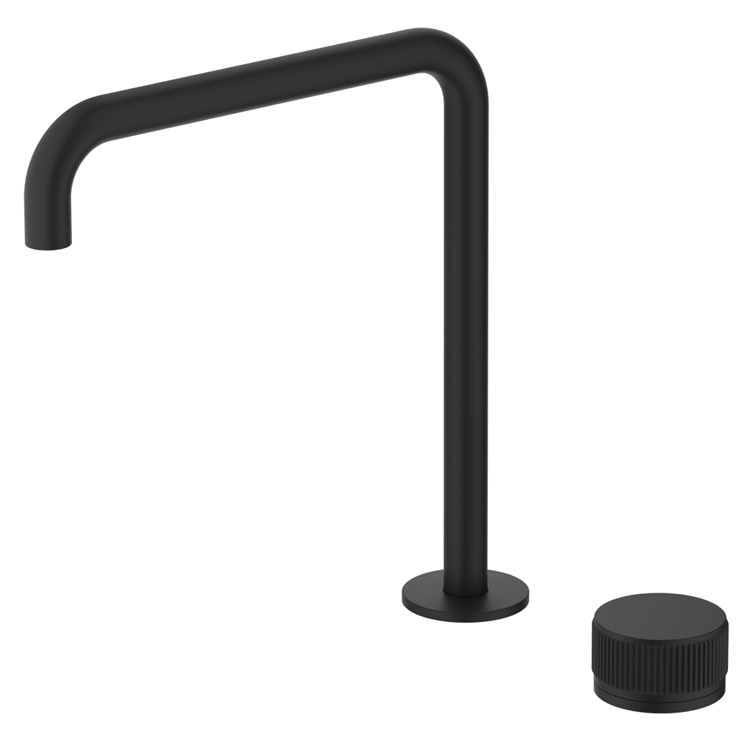 Mica Fluted Soft-Square Hob Sink/Basin Mixer Set