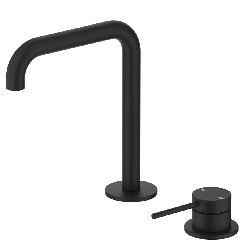 Mica Soft-Square Hob Basin Mixer Set