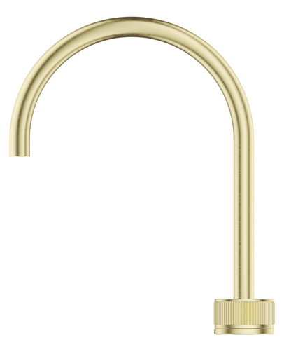 Mica Fluted Gooseneck Hob Sink/Basin Mixer Set