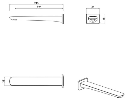Kaza Bath Spout