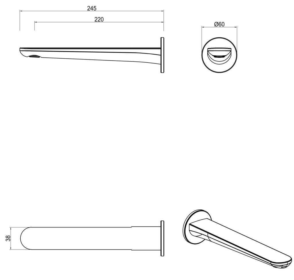 Lantra Bath Spout