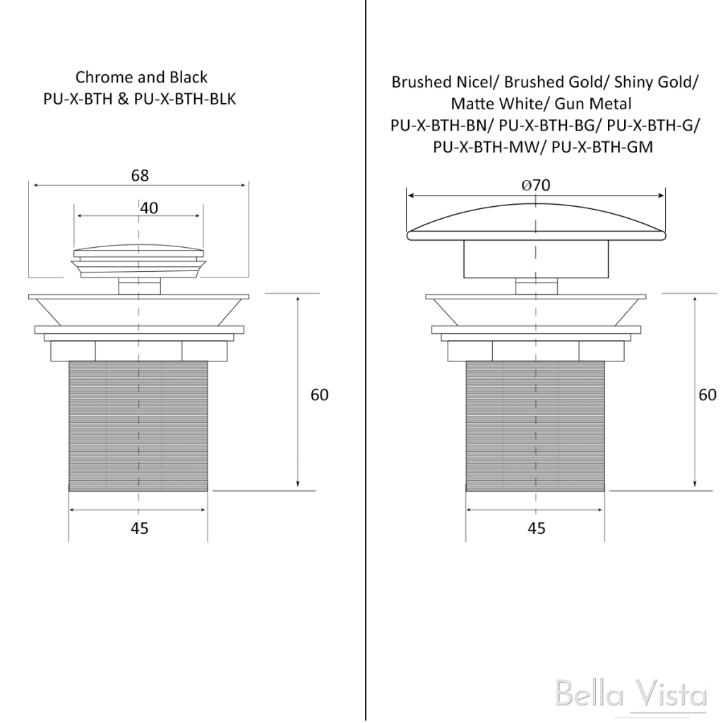 Corby Bath Pop-Up Waste