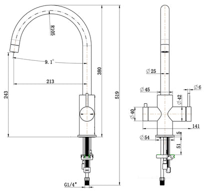 Mica 3-Way Filter Sink Mixer