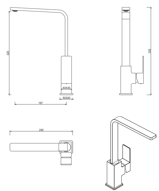 Aleko Project Sink Mixer