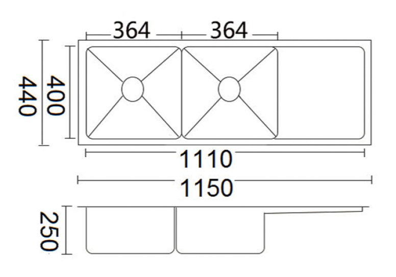 Luminare Sink 1150 x 440mm