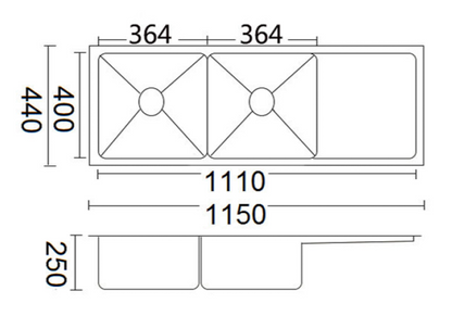 Luminare Sink 1150 x 440mm