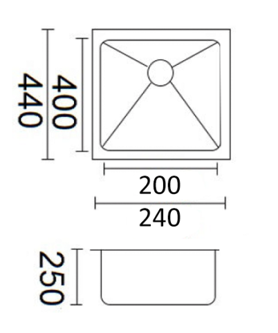 Luminare Sink 240 x 440mm