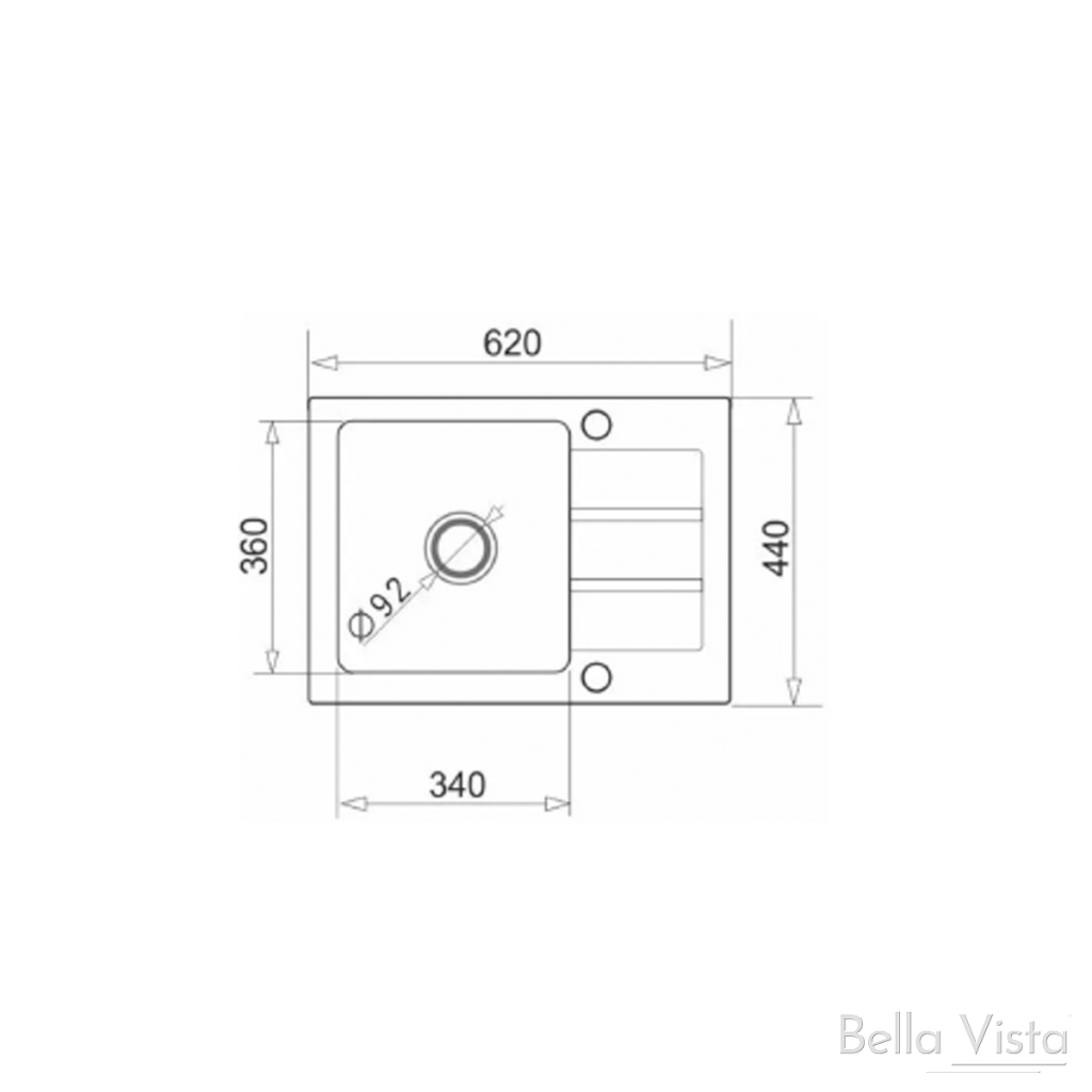 Pradus Sink 620 x 440mm
