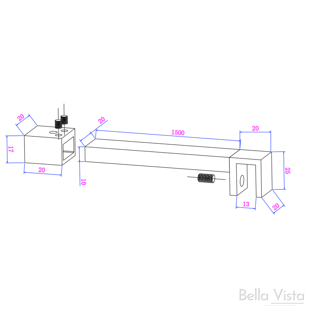 Stabiliser Bar - Square - Cut To Size