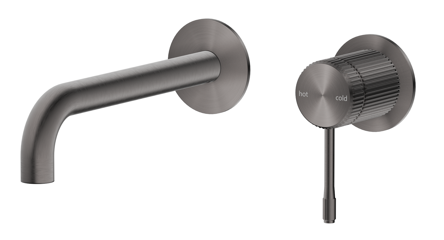Mica Fluted Wall-Spout Combo