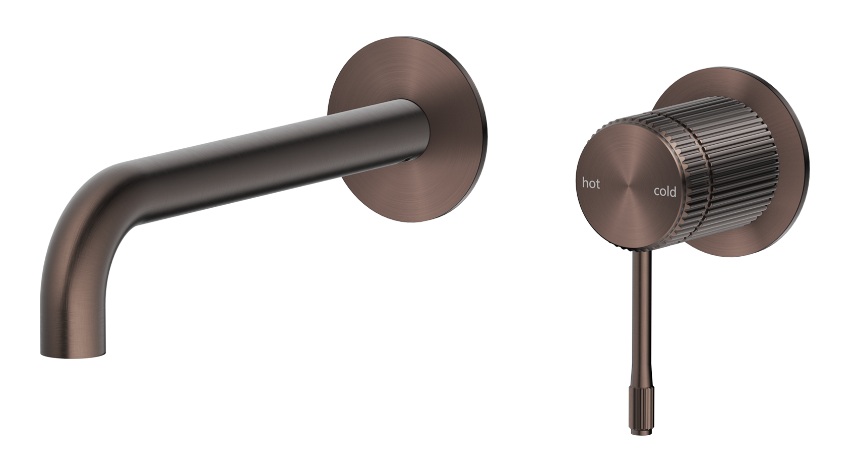 Mica Fluted Wall-Spout Combo