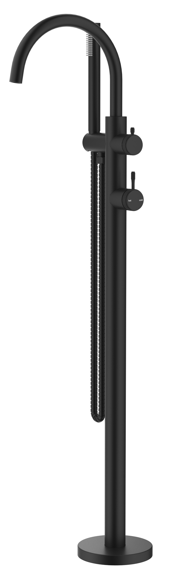 Mica Fluted Freestanding Bath Mixer with Hand Shower - TRIM KIT ONLY